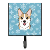 "Caroline's Treasures BB1687SH4 Snowflake Sable Corgi Leash or Key Holder, Small, Multicolor"