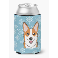 "Caroline's Treasures Snowflake Red Corgi Can/Bottle Hugger, Multicolor"