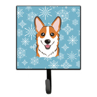 "Caroline's Treasures BB1688SH4 Snowflake Red Corgi Leash or Key Holder, Small, Multicolor"