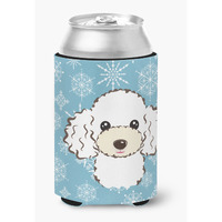 "Caroline's Treasures Snowflake White Poodle Can/Bottle Hugger, Multicolor"