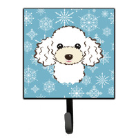 "Caroline's Treasures BB1691SH4 Snowflake White Poodle Leash or Key Holder, Small, Multicolor"