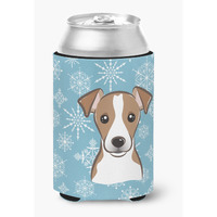 "Caroline's Treasures BB1694CC Snowflake Jack Russell Terrier Can/Bottle Hugger, Multicolor"