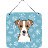 "Caroline's Treasures Snowflake Jack Russell Terrier Wall or Door Hanging Prints BB1694DS66, 6HX6W, Multicolor"