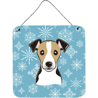 "Caroline's Treasures Snowflake Jack Russell Terrier Wall or Door Hanging Prints BB1695DS66, 6HX6W, Multicolor"