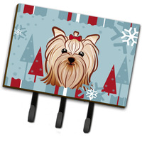 "Caroline's Treasures BB1700TH68 Winter Holiday Yorkie Yorkshire Terrier Leash or Key Holder, Large, Multicolor"