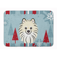 "Caroline's Treasures Winter Holiday Pomeranian Floor Mat, 19"" x 27"", Multicolor"