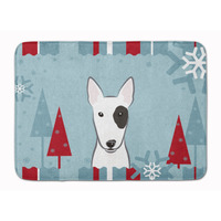 "Caroline's Treasures Winter Holiday Bull Terrier Floor Mat, 19"" x 27"", Multicolor"