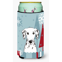 "Caroline's Treasures Winter Holiday Dalmatian Tall Boy Koozie Hugger, Multicolor"