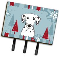 "Caroline's Treasures BB1706TH68 Winter Holiday Dalmatian Leash or Key Holder, Large, Multicolor"