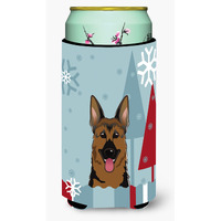 "Caroline's Treasures Winter Holiday German Shepherd Tall Boy Koozie Hugger, Multicolor"