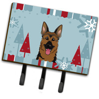 "Caroline's Treasures BB1707TH68 Winter Holiday German Shepherd Leash or Key Holder, Large, Multicolor"