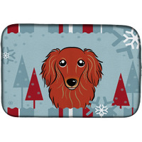 "Caroline's Treasures BB1710DDM Dish Drying Mat, 14"" x 21"", Winter Holiday"