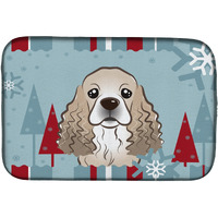 "Caroline's Treasures BB1712DDM Dish Drying Mat, 14"" x 21"", Winter Holiday"
