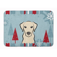 "Caroline's Treasures Winter Holiday Yellow Labrador Floor Mat, 19"" x 27"", Multicolor"