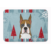 "Caroline's Treasures Winter Holiday Boxer Floor Mat, 19"" x 27"", Multicolor"