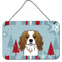 "Caroline's Treasures Winter Holiday Cavalier Spaniel Wall or Door Hanging Prints BB1720DS812, 8HX12W"