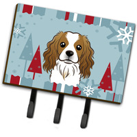 "Caroline's Treasures BB1720TH68 Winter Holiday Cavalier Spaniel Leash or Key Holder, Large, Multicolor"