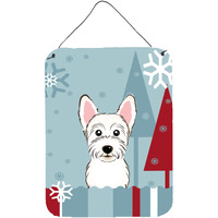"Caroline's Treasures Winter Holiday Westie Wall or Door Hanging Prints BB1722DS1216, 16HX12W, Multicolor"