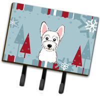 "Caroline's Treasures BB1722TH68 Winter Holiday Westie Leash or Key Holder, Large, Multicolor"