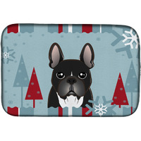 "Caroline's Treasures Winter Holiday French Bulldog Dish Drying Mat, 14"" x 21"""