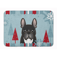 "Caroline's Treasures Winter Holiday French Bulldog Floor Mat, 19"" x 27"", Multicolor"
