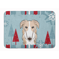 "Caroline's Treasures Winter Holiday Borzoi Floor Mat, 19"" x 27"", Multicolor"