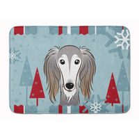 "Caroline's Treasures Winter Holiday Saluki Floor Mat, 19"" x 27"", Multicolor"