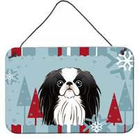 "Caroline's Treasures Winter Holiday Japanese Chin Wall or Door Hanging Prints BB1726DS812, 8HX12W, Multicolor"