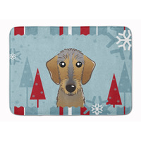 "Caroline's Treasures Winter Holiday Wirehaired Dachshund Floor Mat, 19"" x 27"", Multicolor"