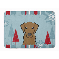 "Caroline's Treasures Winter Holiday Chocolate Labrador Floor Mat, 19"" x 27"", Multicolor"