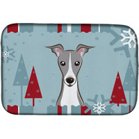 "Caroline's Treasures Winter Holiday Italian Dish Drying Mat, 14"" x 21"""