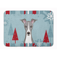 "Caroline's Treasures Winter Holiday Italian Greyhound Floor Mat, 19"" x 27"", Multicolor"