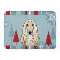 "Caroline's Treasures Winter Holiday Afghan Hound Floor Mat, 19"" x 27"", Multicolor"