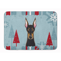 "Caroline's Treasures Winter Holiday Doberman Floor Mat, 19"" x 27"", Multicolor"