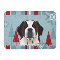 "Caroline's Treasures Winter Holiday Saint Bernard Floor Mat, 19"" x 27"", Multicolor"