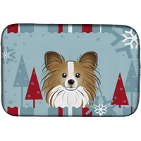 "Caroline's Treasures BB1744DDM Dish Drying Mat, 14"" x 21"", Winter Holiday"