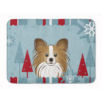 "Caroline's Treasures Winter Holiday Papillon Floor Mat, 19"" x 27"", Multicolor"