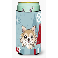 "Caroline's Treasures Winter Holiday Chihuahua Tall Boy Koozie Hugger, Multicolor"