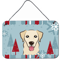 "Caroline's Treasures Winter Holiday Golden Retriever Wall or Door Hanging Prints BB1748DS812, 8HX12W, Multicolor"