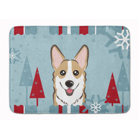 "Caroline's Treasures Winter Holiday Sable Corgi Floor Mat, 19"" x 27"", Multicolor"