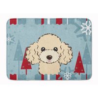 "Caroline's Treasures Winter Holiday Buff Poodle Floor Mat, 19"" x 27"", Multicolor"