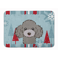 "Caroline's Treasures Winter Holiday Silver Gray Poodle Floor Mat, 19"" x 27"", Multicolor"