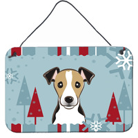"Caroline's Treasures Winter Holiday Jack Russell Terrier Wall or Door Hanging Prints BB1757DS812, 8HX12W, Multicolor"