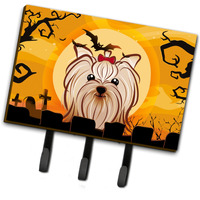 "Caroline's Treasures BB1762TH68 Halloween Yorkie Yorkshire Terrier Leash or Key Holder, Large, Multicolor"