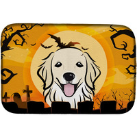 "Caroline's Treasures Halloween Golden Retriever Dish Drying Mat, 14"" x 21"""