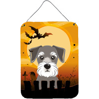"Caroline's Treasures Halloween Schnauzer Wall or Door Hanging Prints BB1764DS1216, 16HX12W, Multicolor"