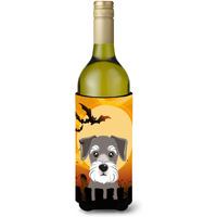 "Caroline's Treasures Halloween Schnauzer Wine Bottle Koozie Hugger, 750 ml, Multicolor"