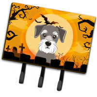 "Caroline's Treasures BB1764TH68 Halloween Schnauzer Leash or Key Holder, Large, Multicolor"