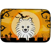 "Caroline's Treasures Halloween Pomeranian Dish Drying Mat, 14"" x 21"""