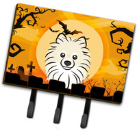 "Caroline's Treasures BB1765TH68 Halloween Pomeranian Leash or Key Holder, Large, Multicolor"